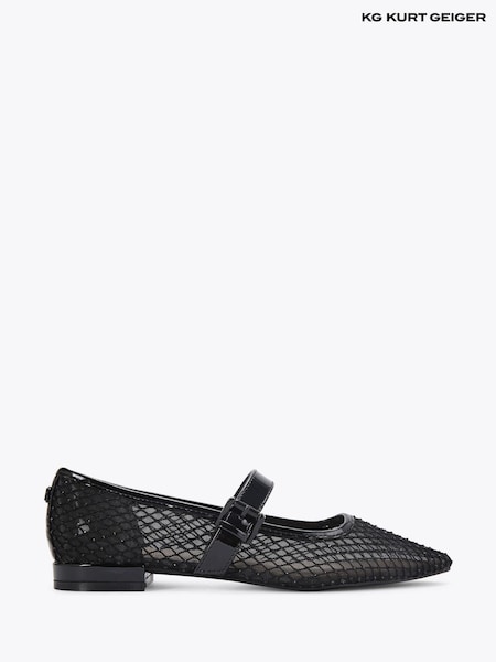 KG Kurt Geiger Black Flat Pumps (Y13438) | £89