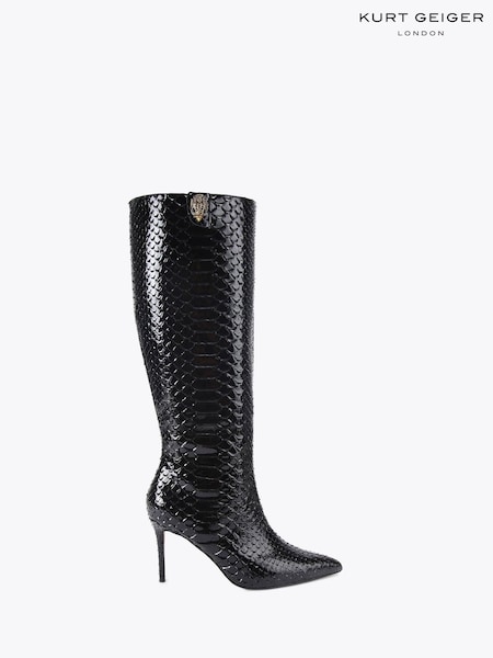 Kurt Geiger London Belgravia Knee Black Boots (Y13442) | £319