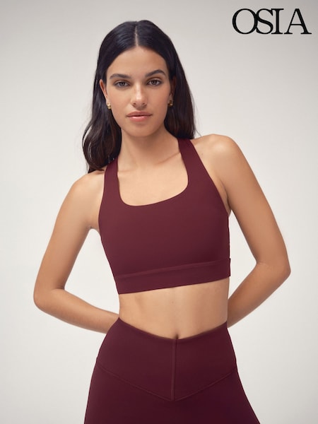 OSIA Cherry Red Cross Back Bra Top (Y13868) | £30