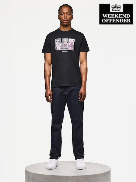 Weekend Offender Vision Graphic Black T-Shirt (Y13875) | £40