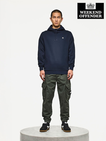Weekend Offender Blue Ribbe Badge Hoodie (Y13880) | £75