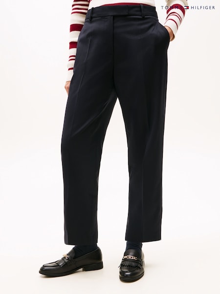Tommy Hilfiger Blue Timeless Slim Straight Leg Ankle Trousers (Y13942) | £140