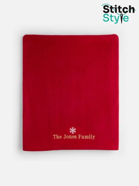 Personalised Christmas Fleece Blanket by Stitch Style (Y13980) | £22