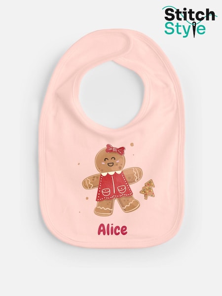 Personalised Christmas Bib by Stitchstyle. (Y13991) | £13