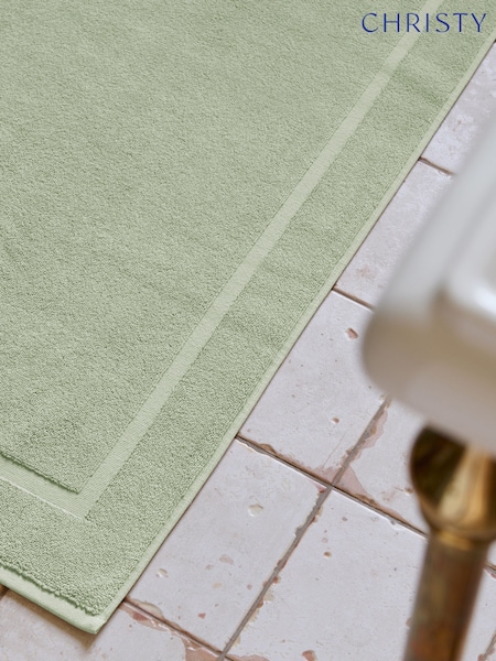 Christy Thyme Green Renaissance 100% Cotton Bath Mat (Y14016) | £16