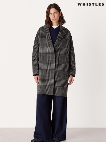 Whistles Grey Cassie Double Face Coat (Y14029) | £164.50