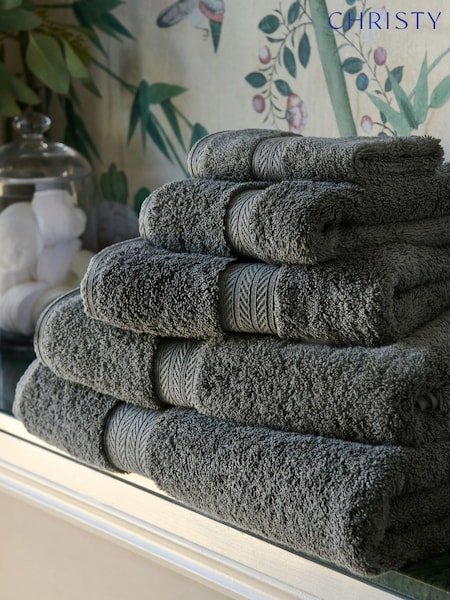 Christy Ash Grey Renaissance Luxury Egyptian Cotton Towel (Y14190) | £16 - £42