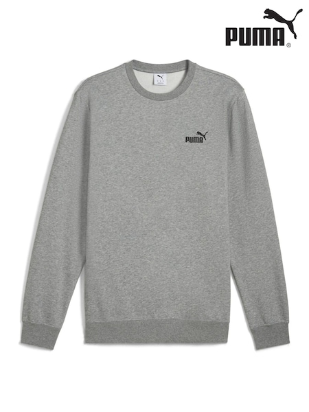 Puma Grey Essentials Small No. 1 Logo Crew Neck Sweatshirt (Y14218) | £40