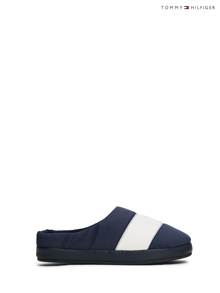 Tommy Hilfiger Blue Colour-Blocked Quilted Slippers (Y14232) | £45