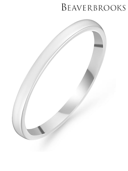 Beaverbrooks 1.5mm White Wedding Ring (Y14531) | £495