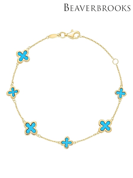 Beaverbrooks 9ct Yellow Gold Clover Bracelet (Y14532) | £525