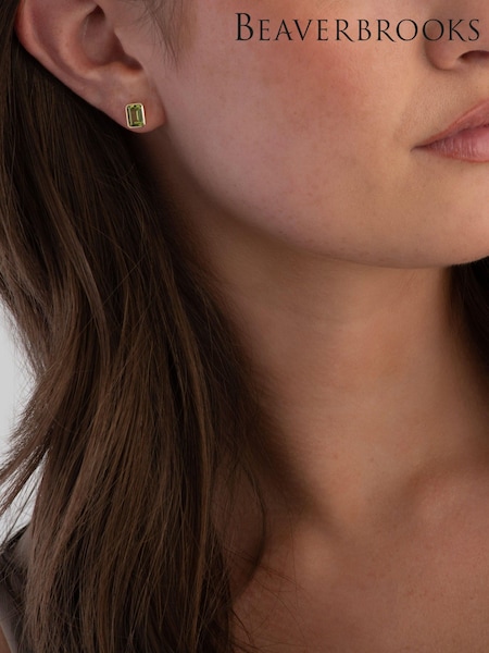 Beaverbrooks 9ct Yellow Gold Peridot Stud Earrings (Y14543) | £475