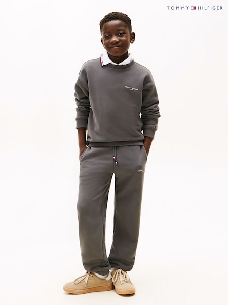 Tommy Hilfiger Black Crew Neck Sweatshirt And Joggers Set (Y14599) | £80 - £95