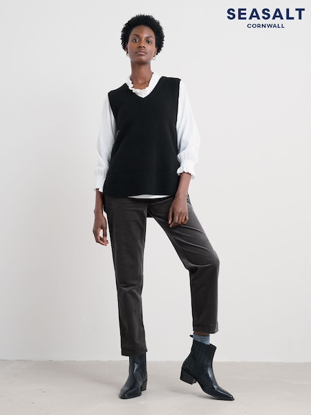 Seasalt Cornwall Black Coupling Knitted Vest (Y14654) | £66