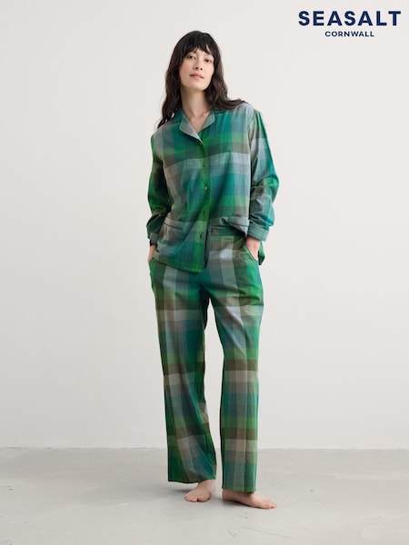 Seasalt Cornwall Green Sailing Moon Pyjamas (Y14679) | £70