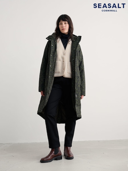 Seasalt Cornwall Green Janelle Waterproof Raincoat (Y14688) | £180