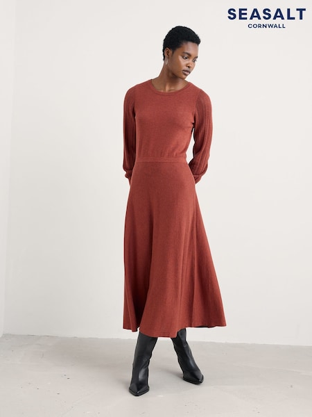 Seasalt Cornwall Red Herring Gull Knitted Dress in Cotton (Y14710) | £86