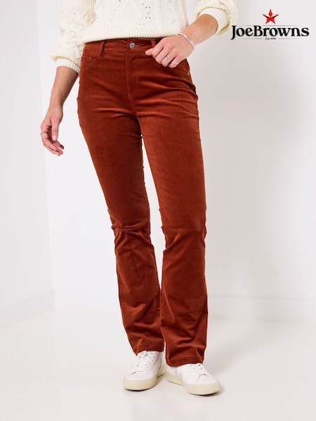 Joe Browns Brown Bootcut Moleskin Trousers (Y14784) | £54