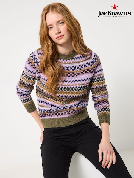 Joe Browns Purple FairIsle Pattern Knit Jumper (Y14794) | £50