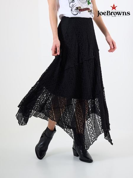 Joe Browns Black Lace Maxi Skirt (Y14802) | £60