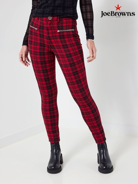 Joe Browns Red Check Skinny Trousers (Y14822) | £55