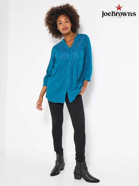 Joe Browns Green Crinkle Lace Blouse (Y14846) | £45