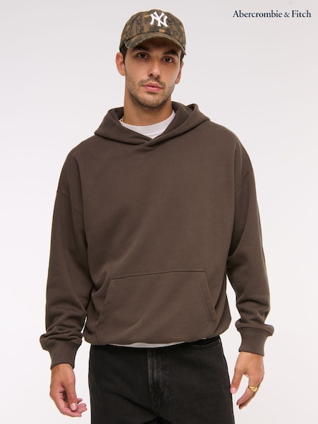 Abercrombie & Fitch Brown Popover Hoodie (Y15006) | £52