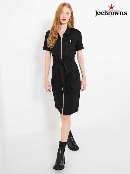 Joe Browns Black Petite Stretch Denim Dress (Y15076) | £70