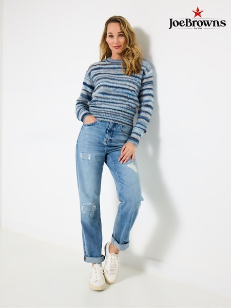 Joe Browns Blue Space-Dye Stripe Jumper (Y15144) | £55