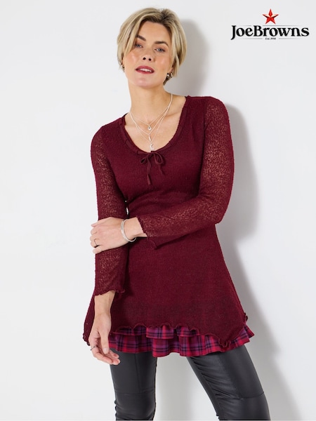 Joe Browns Red Tie Neck Flared Tunic (Y15162) | £55