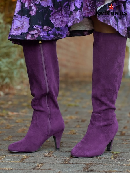 Joe Browns Purple Ruche Detail Deep Long Boots (Y15165) | £80