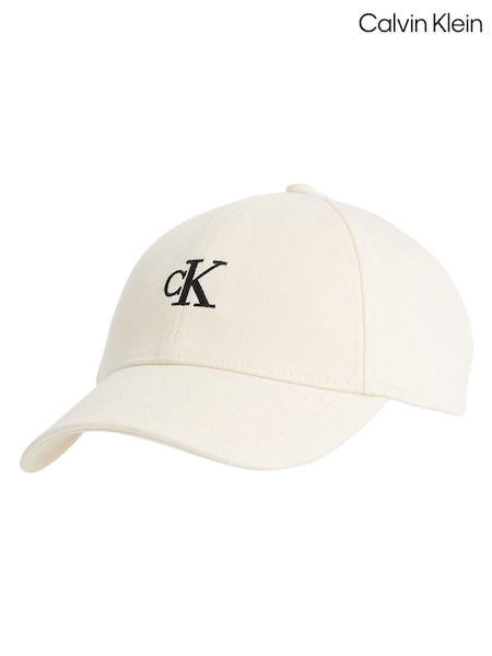 Calvin Klein White Twill Logo Cap (Y15232) | £35