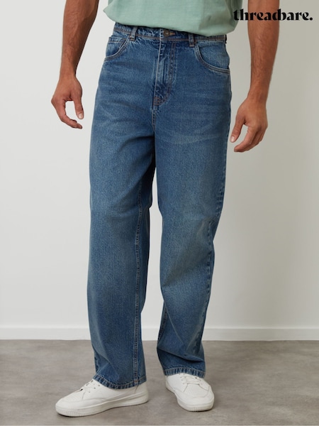 Threadbare Light Blue Baggy Fit Jeans (Y15254) | £28