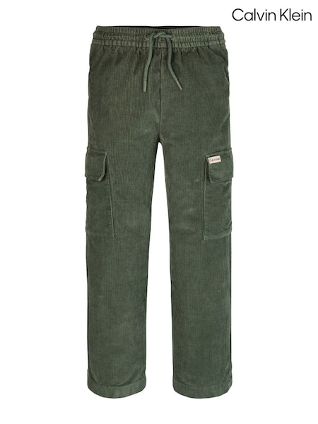 Calvin Klein Green Straight Corduroy Trousers (Y15277) | £85
