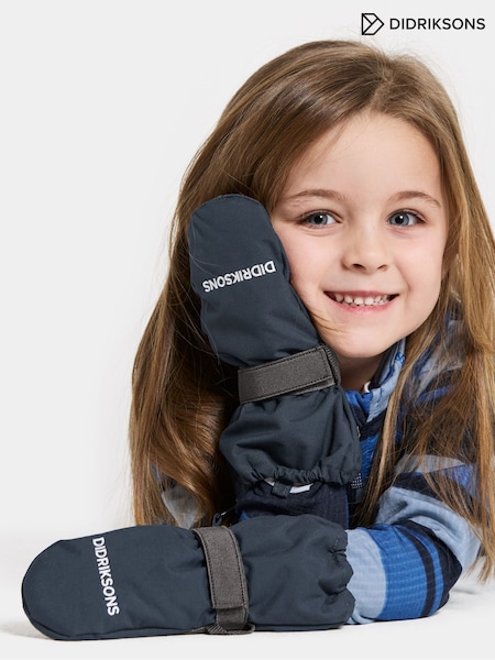Didriksons Blue Biggles Waterproof Zip Mitten Gloves (Y15290) | £25