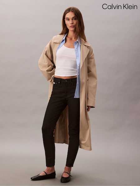 Calvin Klein Black Mid Rise Skinny Jeans (Y15342) | £90