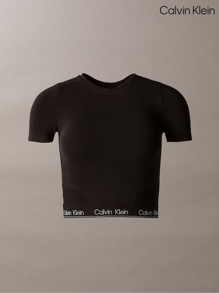 Calvin Klein Black Shapewear Short Sleeve Top Icon (Y15460) | £50