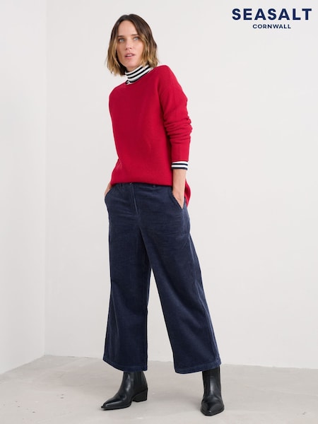 Seasalt Cornwall Blue Asphodel Cord Trousers (Y15592) | £70