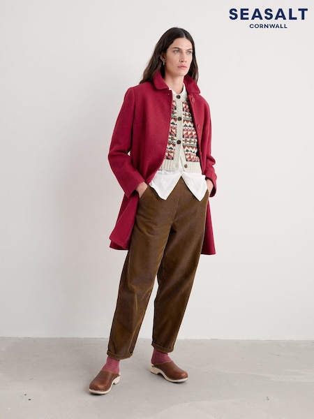 Seasalt Cornwall Pink Wood Cabin Coat (Y15602) | £180