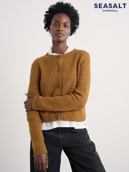 Seasalt Cornwall Orange Dawson Pick Cardigan Made With Merino (Y15610) | £76