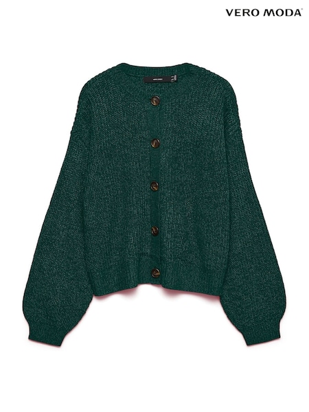 VERO MODA Green Button Down Round Neck Cardigan (Y15648) | £24