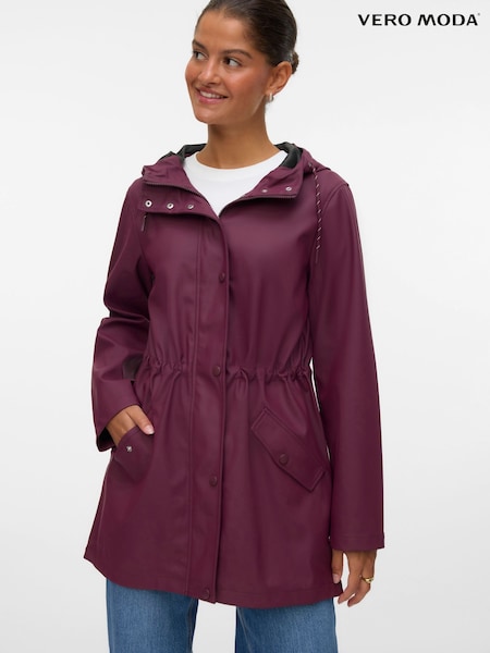 VERO MODA Maroon Red Water Resistant Jacket (Y15694) | £45