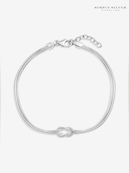 Simply Silver 925 Sterling Silver Infinity Snake Chain Bracelet (Y15928) | £45