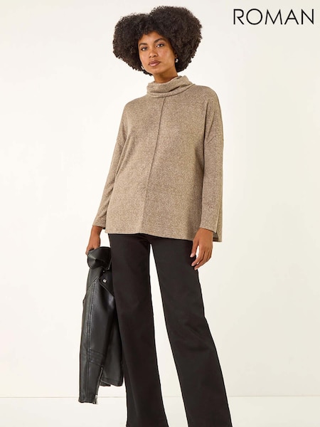 Roman Natural Cowl Neck Snit Jumper (Y15989) | £40