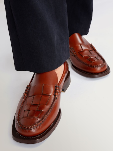 Hereu Studio Brown Nombela Leather Tassel Slip On Loafers (Y16043) | £410