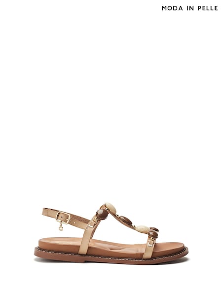 Moda in Pelle Nicca Jewel Stone T-Bar Comfort Sandals (Y16227) | £79