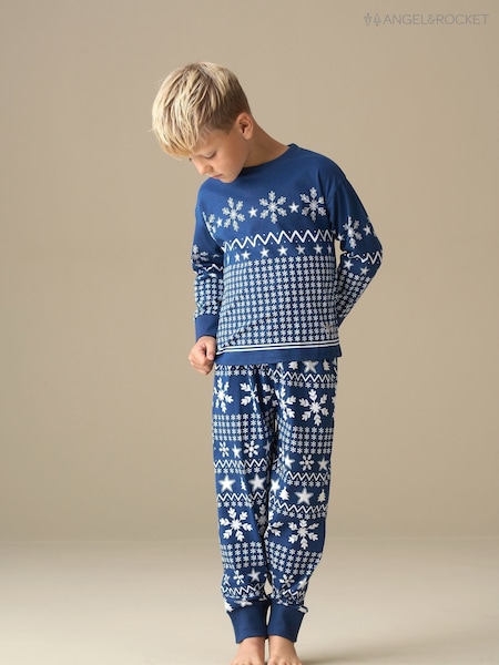 Angel & Rocket Blue Andreas Scandi Print Pyjamas (Y16346) | £22 - £26