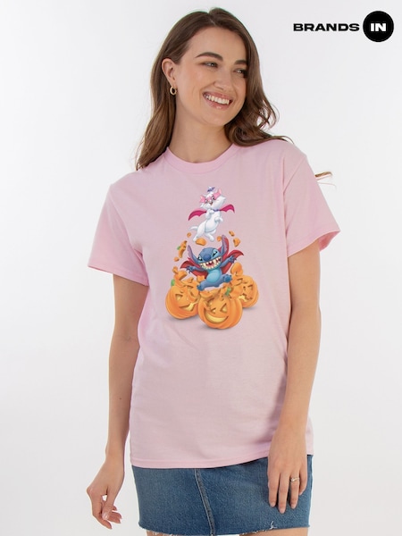 Brands In Pink Disney Stitch Halloween  T-shirt (Y16389) | £23