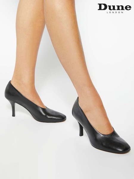Dune London Black Abundant Round Toe High Cut Court Shoes (Y16657) | £99