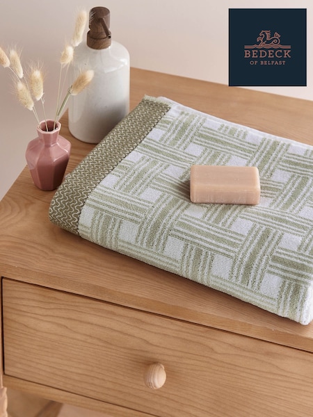 Bedeck of Belfast Chartreuse Silver Rana Towel (Y16993) | £18 - £45